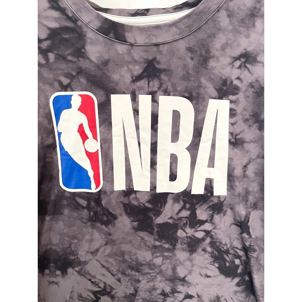 NBA Gray/Black Tie-Dye Long Sleeve Shirt Size M National Basketball Association